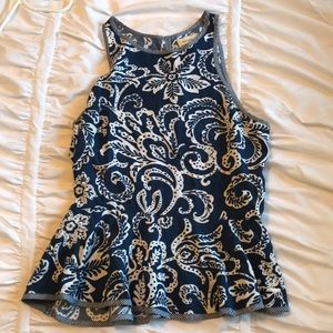 Floral Halter with ruffled bottom